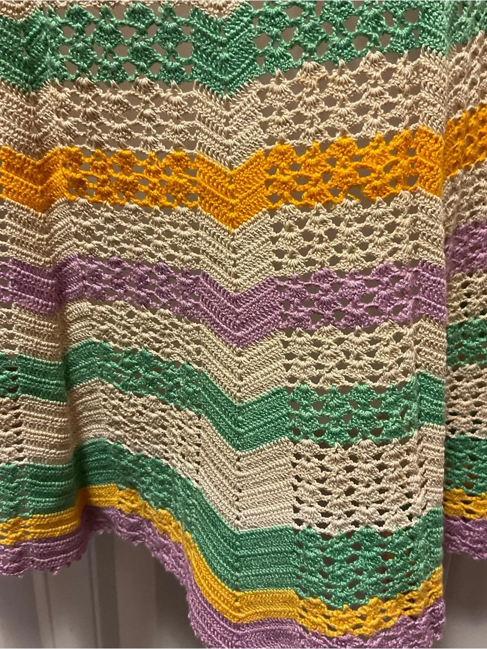 Vintage Apron Handmade Crochet